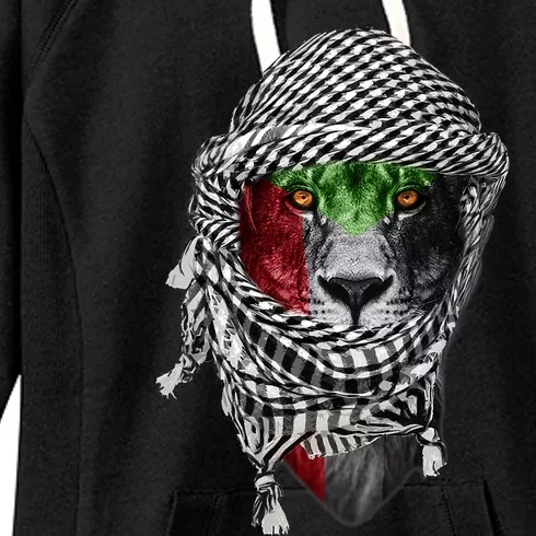 Free Palestine Palestinian Lion Women's Fleece Hoodie