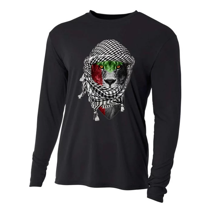 Free Palestine Palestinian Lion Cooling Performance Long Sleeve Crew