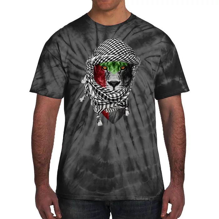 Free Palestine Palestinian Lion Tie-Dye T-Shirt