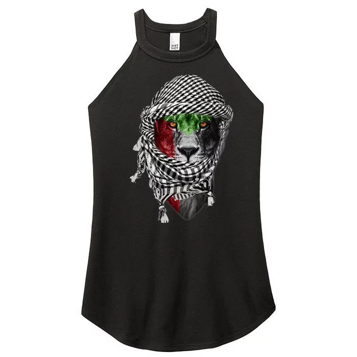 Free Palestine Palestinian Lion Women’s Perfect Tri Rocker Tank