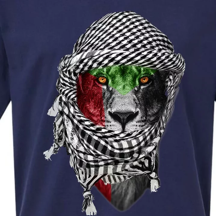 Free Palestine Palestinian Lion Sueded Cloud Jersey T-Shirt