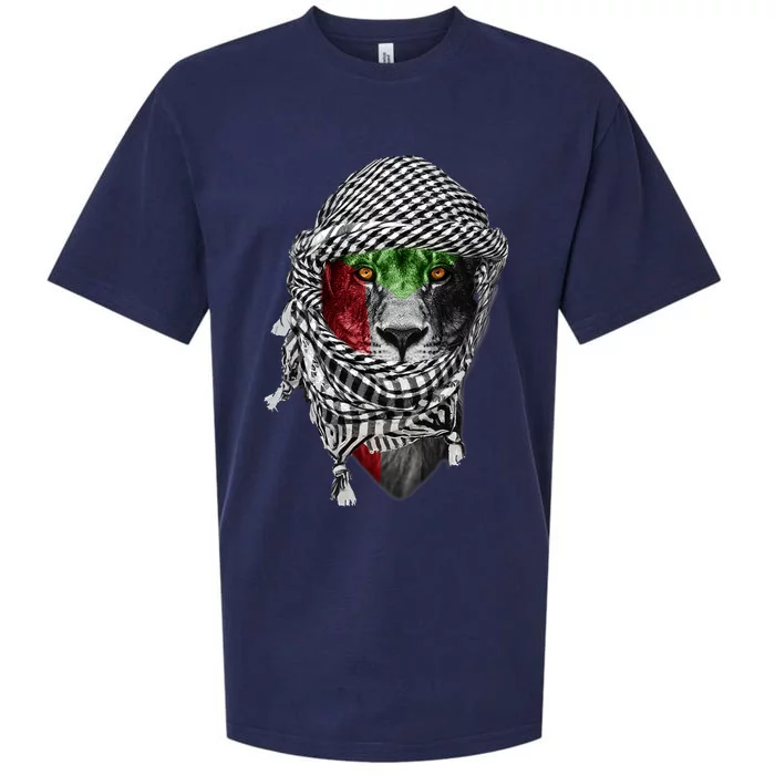 Free Palestine Palestinian Lion Sueded Cloud Jersey T-Shirt