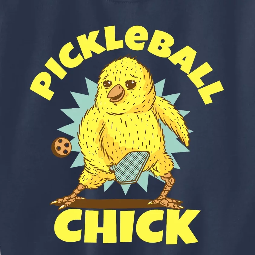 Funny Pickleball Pickleball Chick Player Loves To Play Kids Sweatshirt