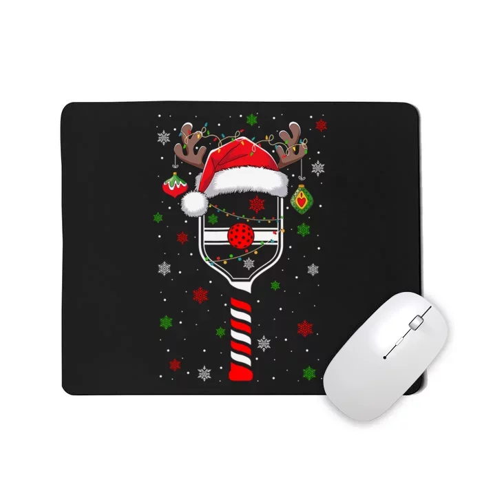 Funny Pickleball Player Christmas Holiday Reindeer Xmas Mousepad