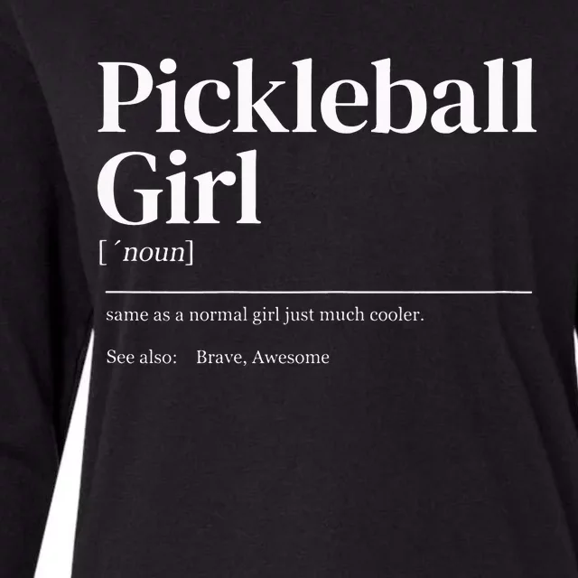 Funny Pickleball quote definition woman Womens Cotton Relaxed Long Sleeve T-Shirt