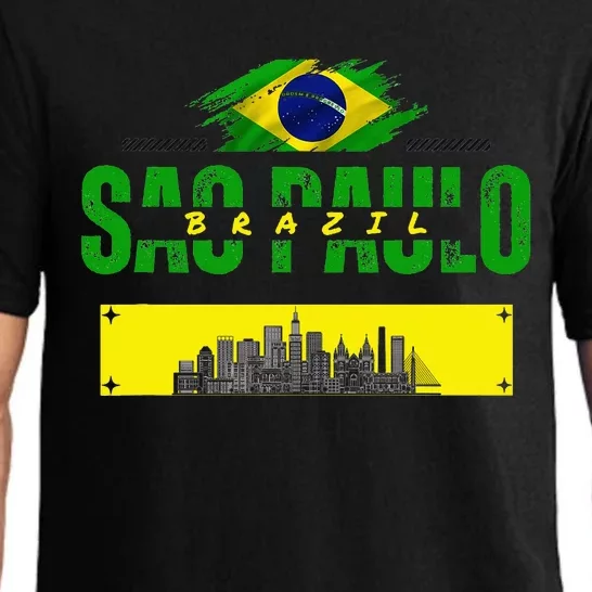 funnysao paulo quote Custom sao paulo brasil design Pajama Set