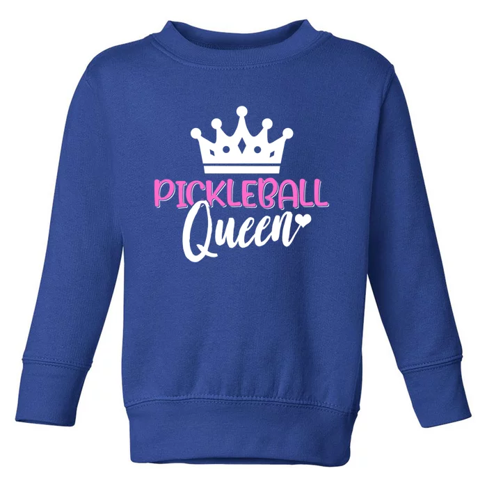 Funny Pickleball Queen Graphic Pickleball Player Gift Toddler Sweatshirt