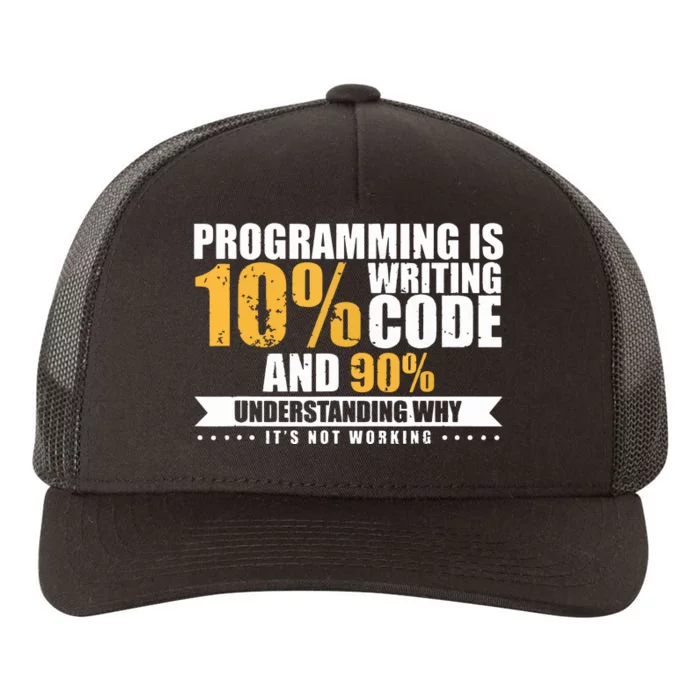 Funny Programming Quote Gift Programmer Software Developer Yupoong Adult 5-Panel Trucker Hat