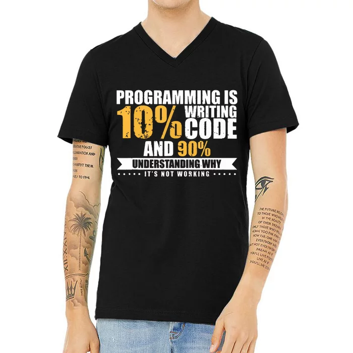 Funny Programming Quote Gift Programmer Software Developer V-Neck T-Shirt