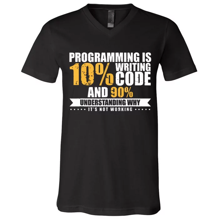 Funny Programming Quote Gift Programmer Software Developer V-Neck T-Shirt