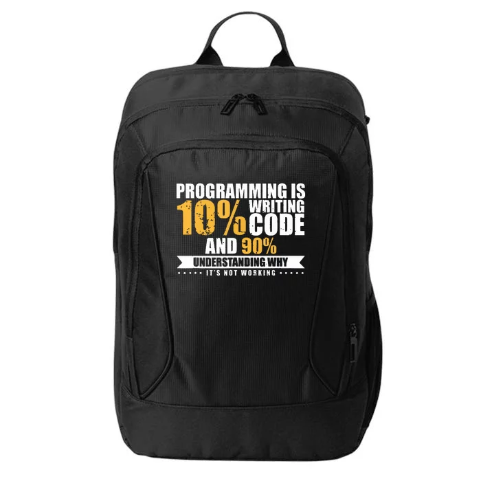 Funny Programming Quote Gift Programmer Software Developer City Backpack