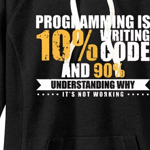 Funny Programming Quote Gift Programmer Software Developer Women's Fleece Hoodie