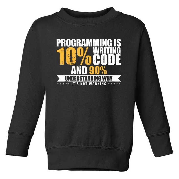 Funny Programming Quote Gift Programmer Software Developer Toddler Sweatshirt