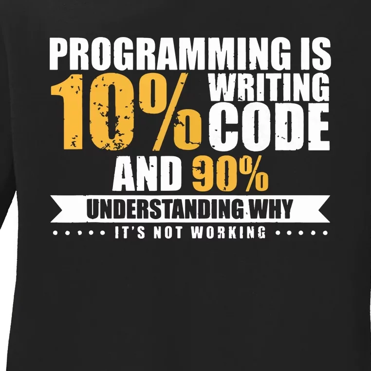 Funny Programming Quote Gift Programmer Software Developer Ladies Long Sleeve Shirt