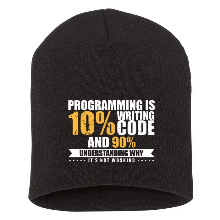 Funny Programming Quote Gift Programmer Software Developer Short Acrylic Beanie