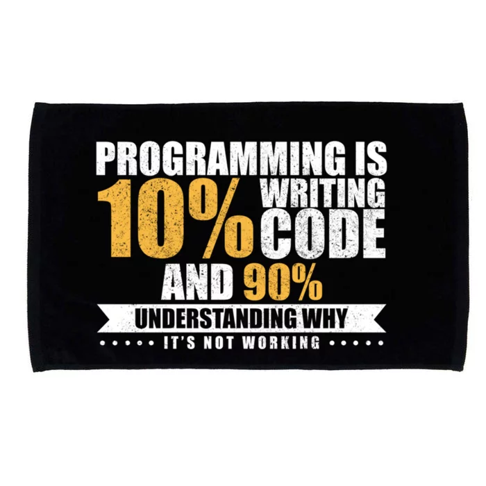 Funny Programming Quote Gift Programmer Software Developer Gift Microfiber Hand Towel