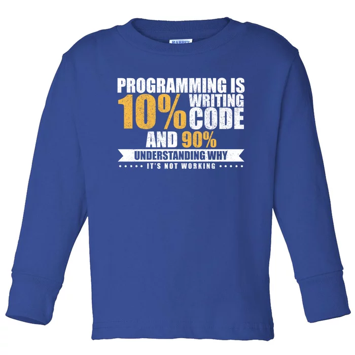 Funny Programming Quote Gift Programmer Software Developer Gift Toddler Long Sleeve Shirt