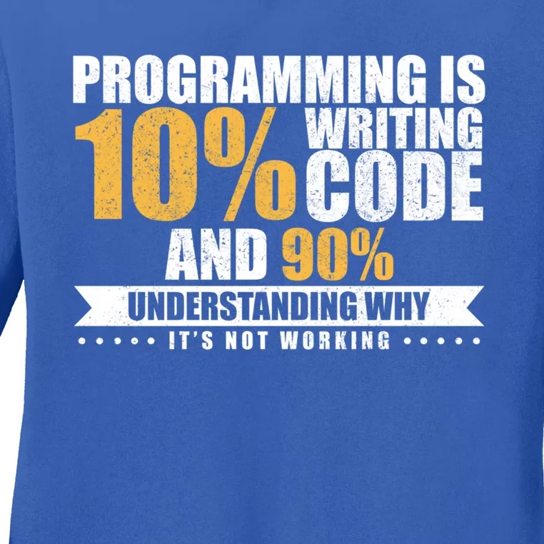 Funny Programming Quote Gift Programmer Software Developer Gift Ladies Long Sleeve Shirt