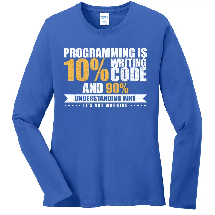 Funny Programming Quote Gift Programmer Software Developer Gift Ladies Long Sleeve Shirt