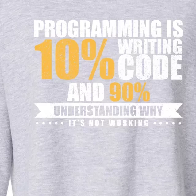 Funny Programming Quote Gift Programmer Software Developer Gift Cropped Pullover Crew