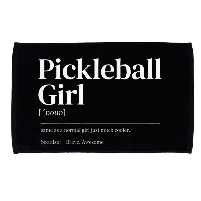 Funny Pickleball Quote Definition Woman Girl Microfiber Hand Towel