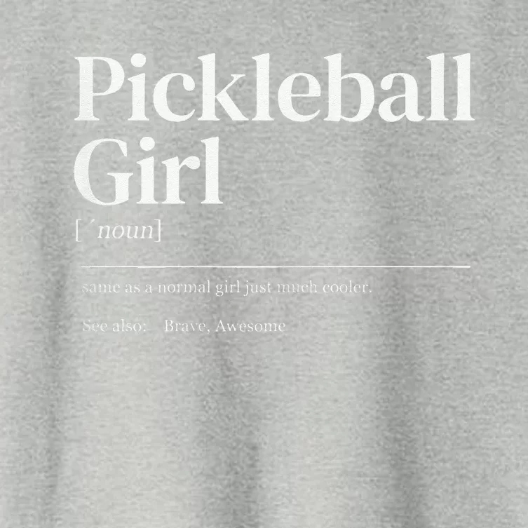 Funny Pickleball Quote Definition Woman Girl Women's Crop Top Tee