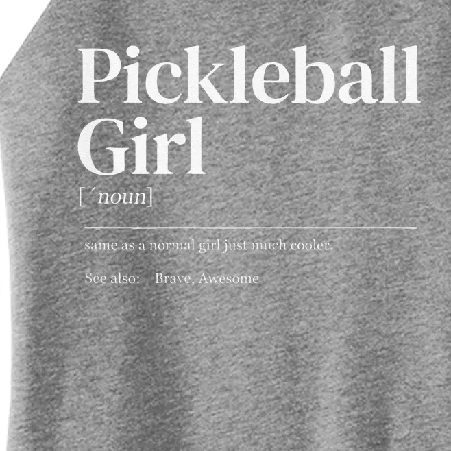 Funny Pickleball Quote Definition Woman Girl Women’s Perfect Tri Rocker Tank