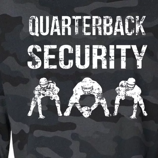 Funny Player Quarterback Security Offensive Lineman Football Cropped Pullover Crew