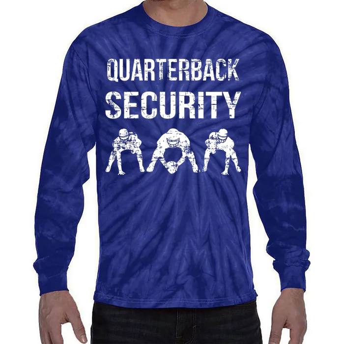 Funny Player Quarterback Security Offensive Lineman Football Tie-Dye Long Sleeve Shirt