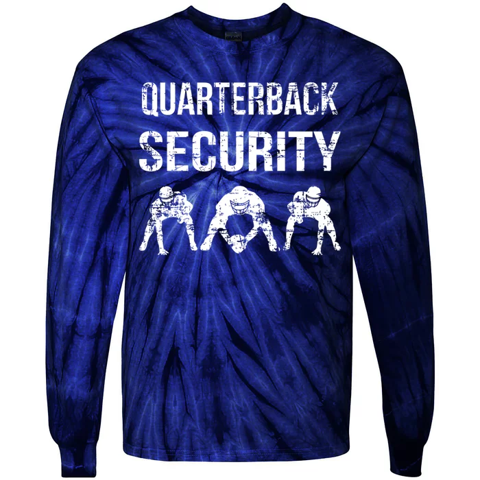 Funny Player Quarterback Security Offensive Lineman Football Tie-Dye Long Sleeve Shirt