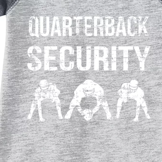 Funny Player Quarterback Security Offensive Lineman Football Infant Baby Jersey Bodysuit