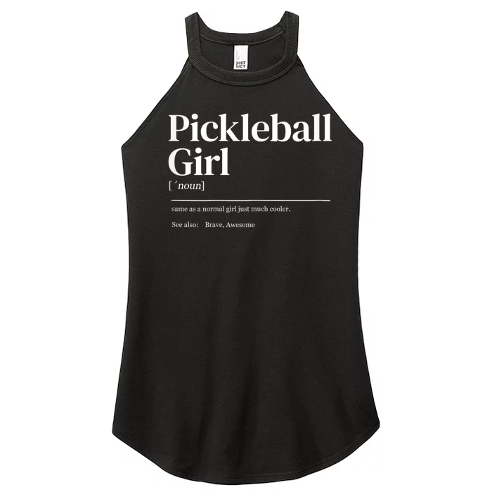 Funny Pickleball Quote Definition Woman Girl Women’s Perfect Tri Rocker Tank