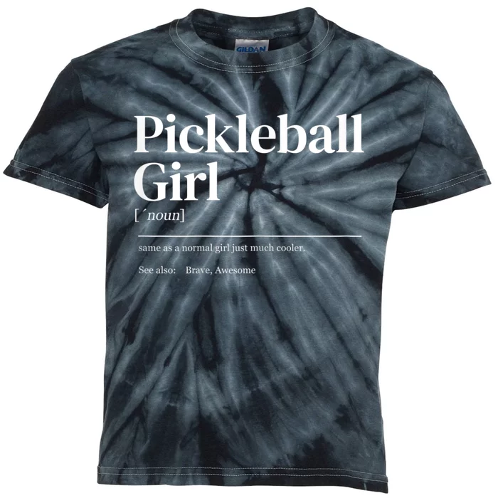 Funny Pickleball Quote Definition Woman Girl Kids Tie-Dye T-Shirt