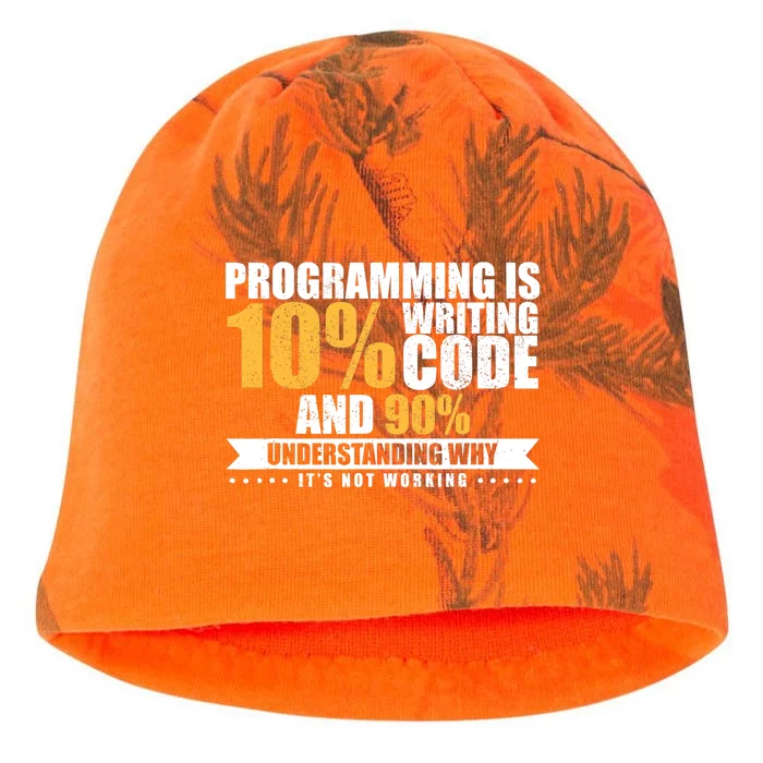 Funny Programming Quote Gift Programmer Software Developer Kati - Camo Knit Beanie