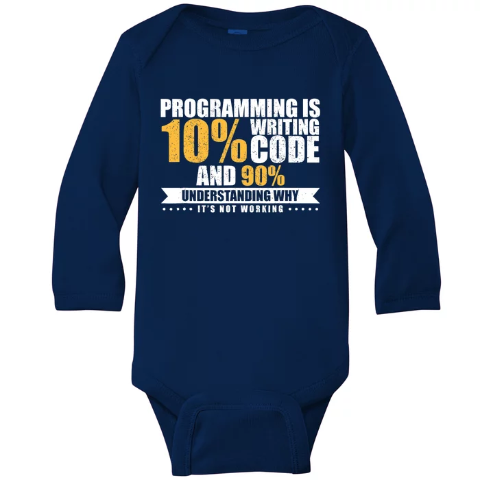 Funny Programming Quote Gift Programmer Software Developer Baby Long Sleeve Bodysuit