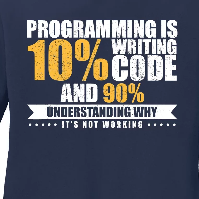 Funny Programming Quote Gift Programmer Software Developer Ladies Long Sleeve Shirt