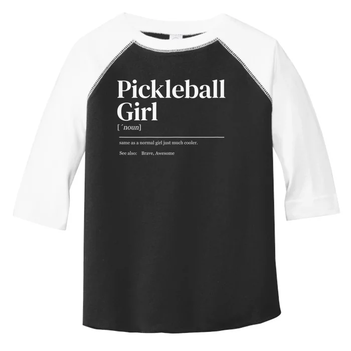 Funny Pickleball quote definition woman Toddler Fine Jersey T-Shirt