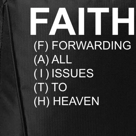 Faith Prayer Quote City Backpack