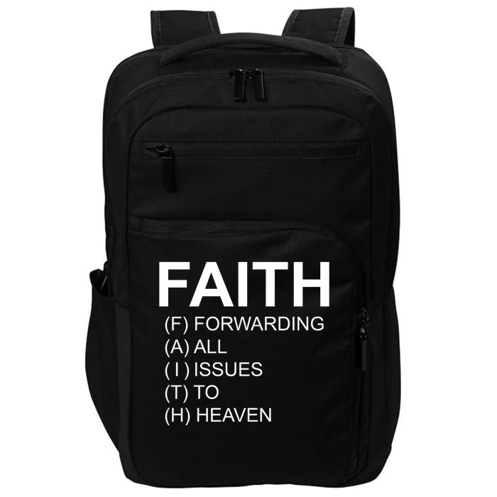 Faith Prayer Quote Impact Tech Backpack