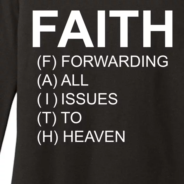 Faith Prayer Quote Womens CVC Long Sleeve Shirt