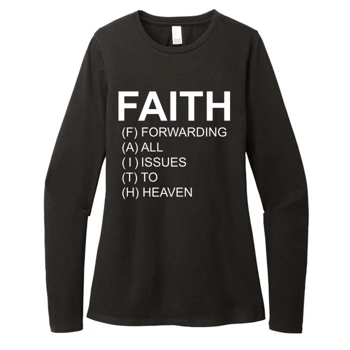 Faith Prayer Quote Womens CVC Long Sleeve Shirt