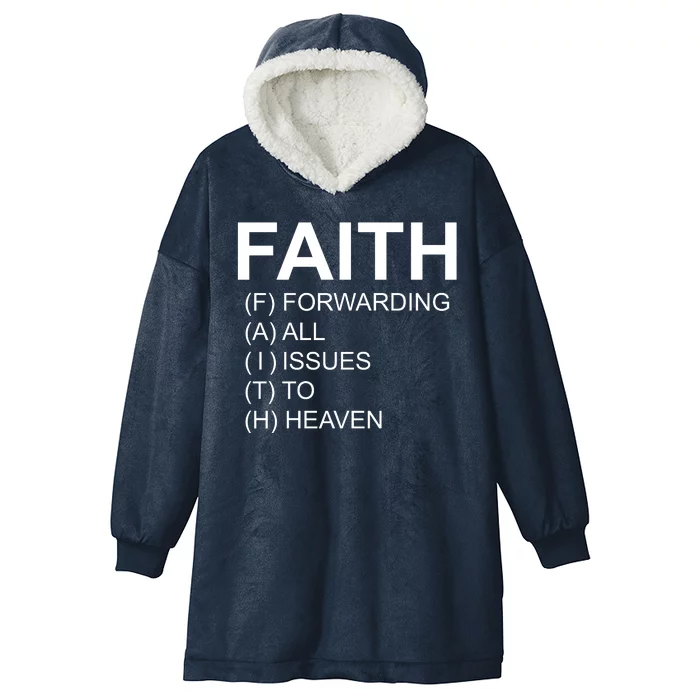 Faith Prayer Quote Hooded Wearable Blanket