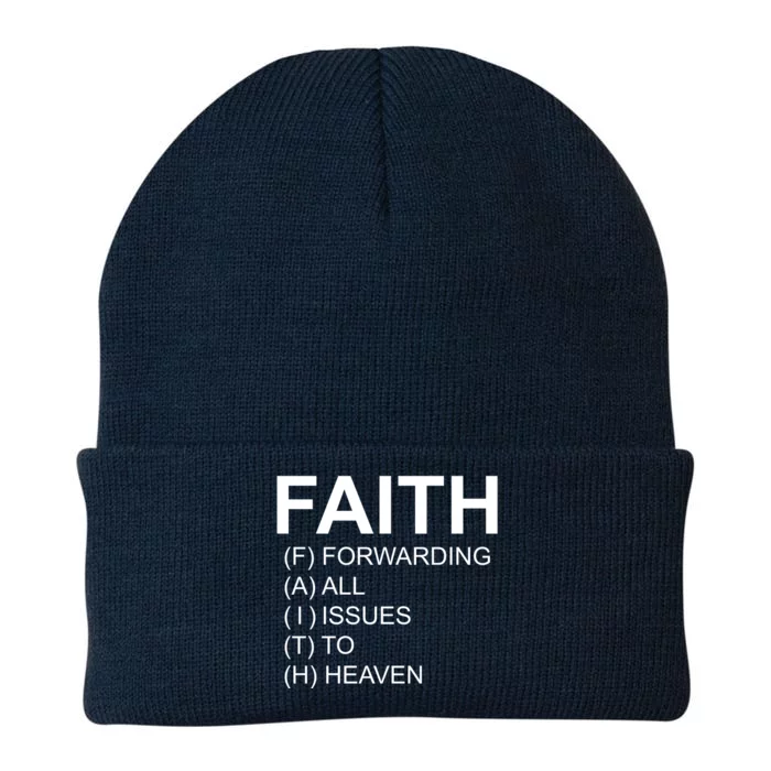 Faith Prayer Quote Knit Cap Winter Beanie