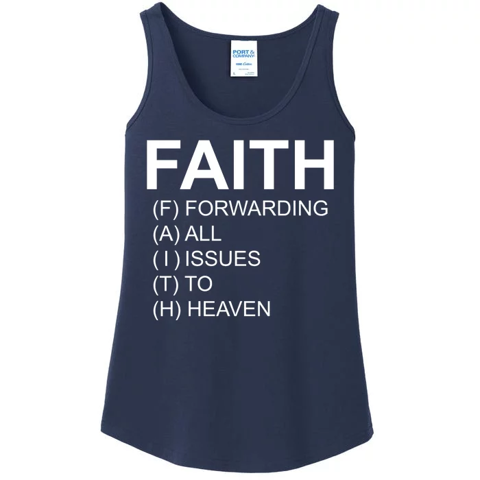 Faith Prayer Quote Ladies Essential Tank