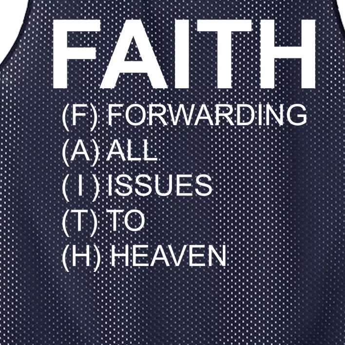 Faith Prayer Quote Mesh Reversible Basketball Jersey Tank