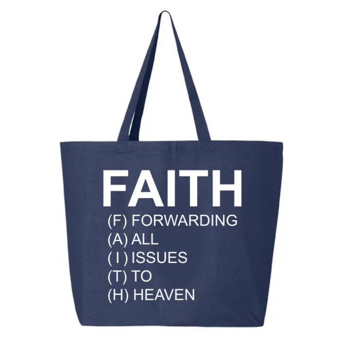 Faith Prayer Quote 25L Jumbo Tote