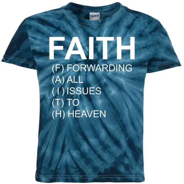 Faith Prayer Quote Kids Tie-Dye T-Shirt