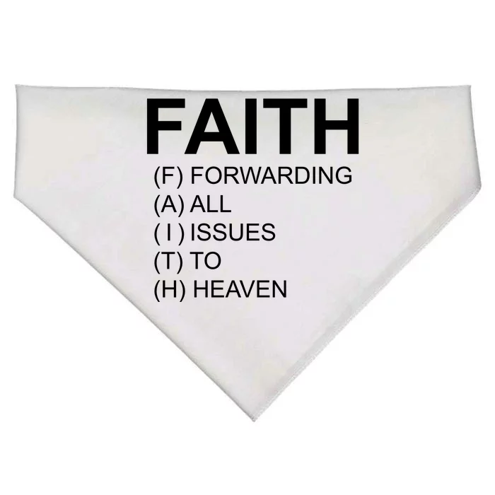 Faith Prayer Quote USA-Made Doggie Bandana