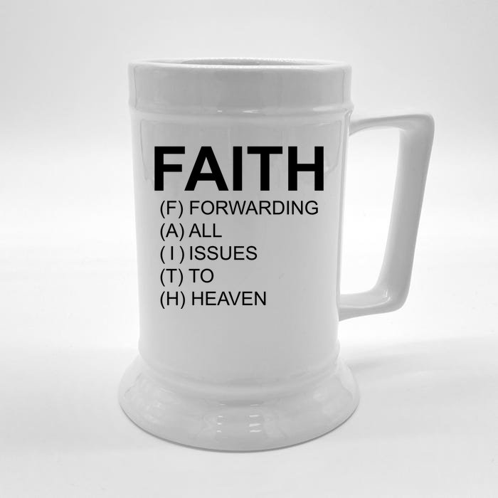 Faith Prayer Quote Front & Back Beer Stein