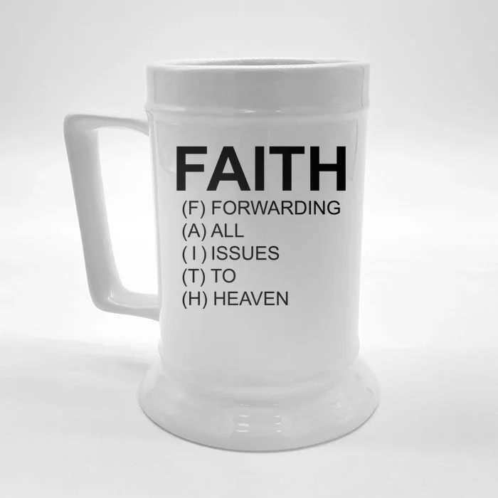 Faith Prayer Quote Front & Back Beer Stein